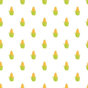 Corn cob pattern creating a seamless background Stock Illustration