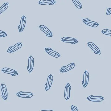 Corn cob plant line seamless pattern Stock Illustration