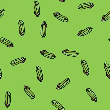 Corn cob plant vector seamless pattern Stock Illustration