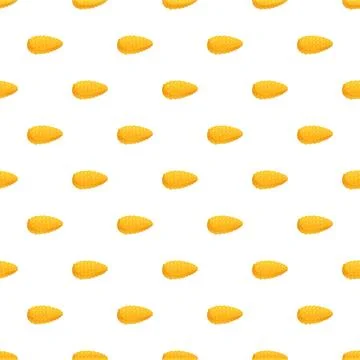 Corn cob repeating pattern on white background Illustrazione stock