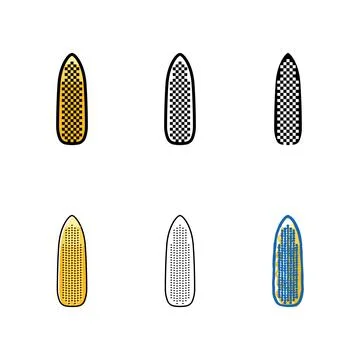 Corn cob yellow color icon clean vector Stock Illustration