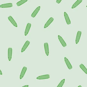 Corn cob yellow glyph seamless pattern Stock Illustration