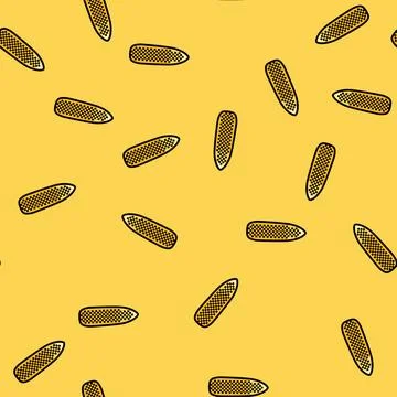 Corn cob yellow vector seamless pattern Stock Illustration