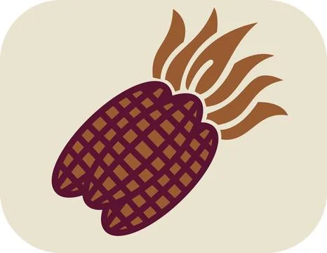 Corn Cobs Harvest Vegetable Flat Illustration イラスト素材