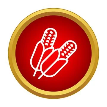 Corn cobs maize agriculture farming food icon symbol Stock Illustration