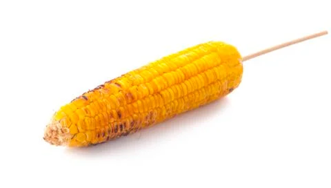 Corn cobs on white background Stock Photos