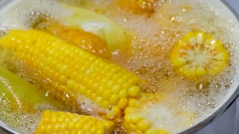 Corn is cooked Stock Footage 137350011