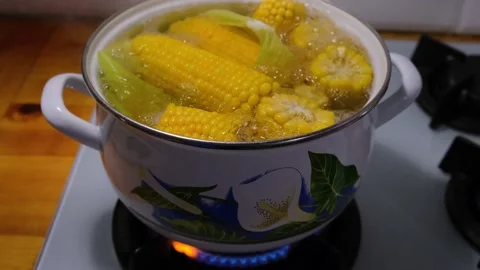 Corn is cooked Stock Footage 137350012