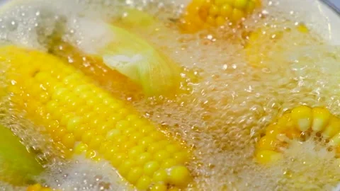 Corn is cooked Stock Footage 137350089