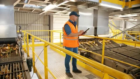 Corn. Corn processing factory. an enterprise for production, procurement and Stock Footage 169926898