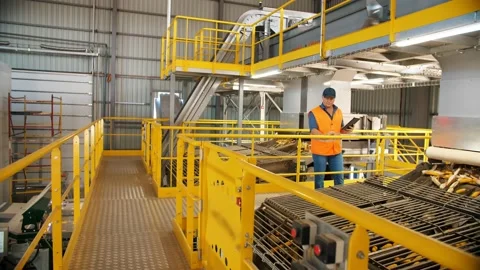 Corn. Corn processing factory. an enterprise for production, procurement and Stock Footage 171620845