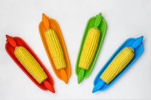 Corn in dish top 02 Stock Photos
