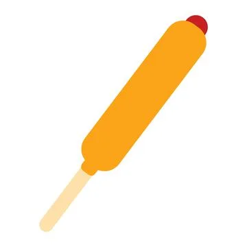 Corn dog clip art vector illustration Stock Illustration