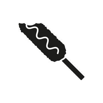 Corn dog food beverage icon vector basic design simple and modern イラスト素材