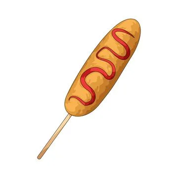 Corn Dog illustration Illustrazione stock