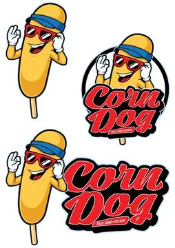 Corn Dog Mascot 库存插图