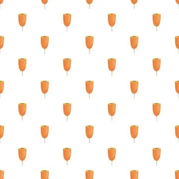 Corn dog pattern creating a seamless food background Stock Illustration