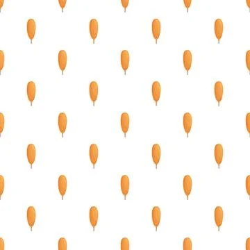 Corn dog seamless pattern for fast food background wallpaper Illustrazione stock