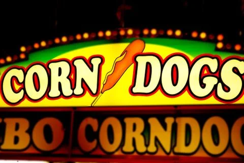 Corn Dog Sign Stock Photos