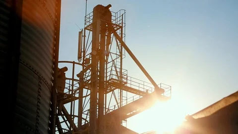 Corn Elevator At The Top Of The Silo 스톡 동영상 126993098