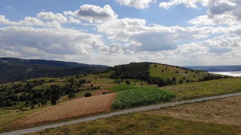 Corn field aerial Video stock 106820410