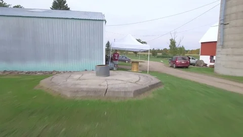 Corn field Farm drone flyover Video stock 82973539