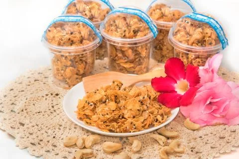 Corn Flake Caramel cereal Stock Photos