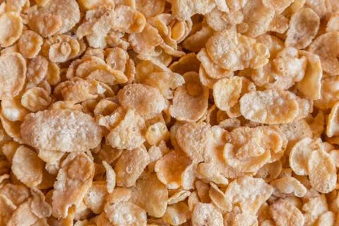 Corn-flakes background and texture Stock Photos