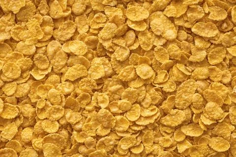 Corn-flakes background and texture, cereal Stock Photos