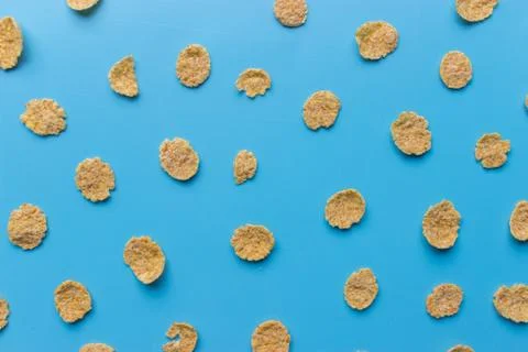 Corn flakes background and texture Stock Photos