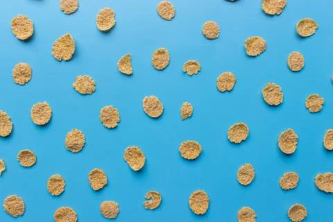 Corn flakes background and texture Stock Photos