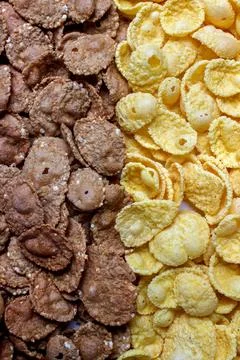 Corn-flakes background texture Stock Photos