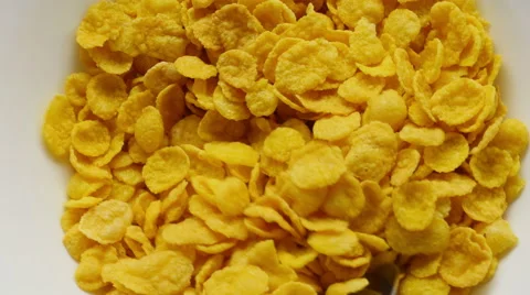Corn flakes being. Stock Footage 53989957