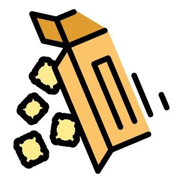 Corn flakes icon vector flat Stockillustratie