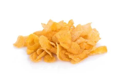 Corn flakes isolated on white background 写真素材