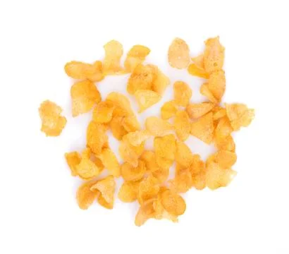 Corn flakes isolated on white background Stockfoto's