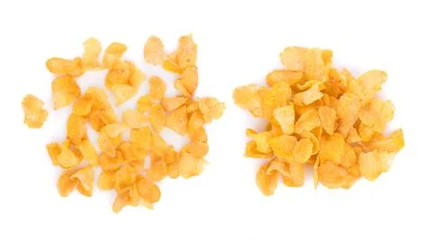 Corn flakes isolated on white background 스톡 사진