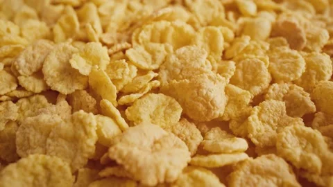 Corn flakes macro extreme close up Video stock 229454098