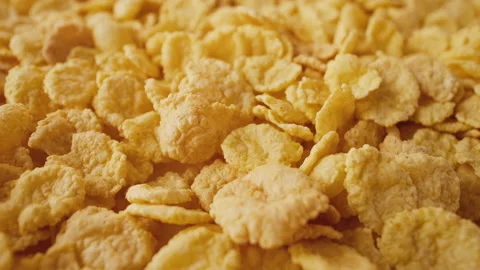 Corn flakes in macro mode Stock Footage 197637751