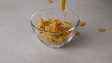 Corn flakes with a milk Stock Footage 222563387