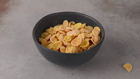 Corn flakes with a milk Stock Footage 222563397