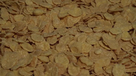 Corn flakes turning Stock Footage 33687601
