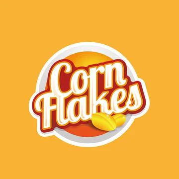Corn flakes vector label Stockillustratie