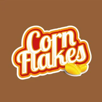 Corn flakes vector label Stockillustratie
