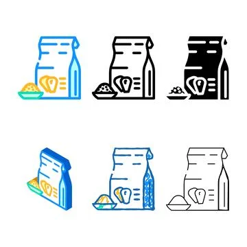 Corn flour color series icon vector Stock Illustration