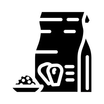 Corn flour glyph icon vector illustration Illustrazione stock
