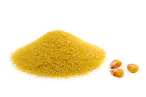 Corn flour isolated on a white background Stock Photos
