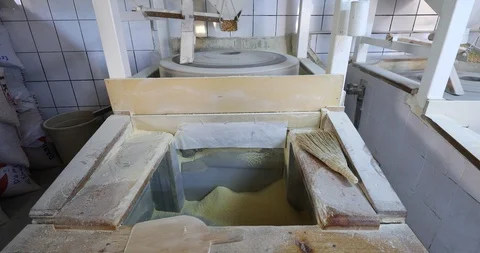 Corn Flour Milling With Water Mill (11) Stock Footage 96274197