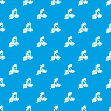 Corn flour pattern seamless blue Illustrazione stock