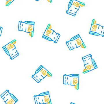 Corn flour vector seamless pattern Stock Illustration